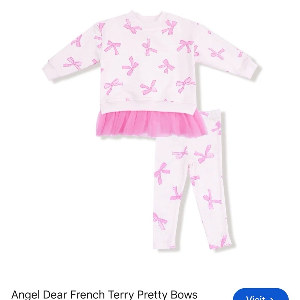 Angel Dear Pink Bow Tutu Set 6-12 months